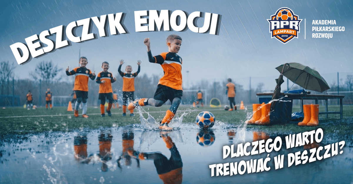 Trening w deszczu APR  Lampart piłka
